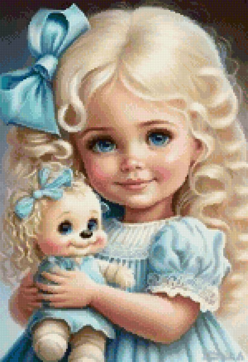 Девочка с игрушкой - дети - предпросмотр