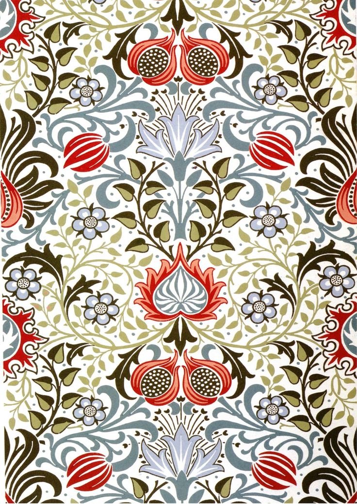 Цветы Морриса - цветы, орнамент, гамма - оригинал