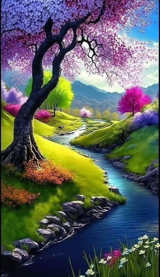 волшебная страна - горы туман весна волшебство - оригинал