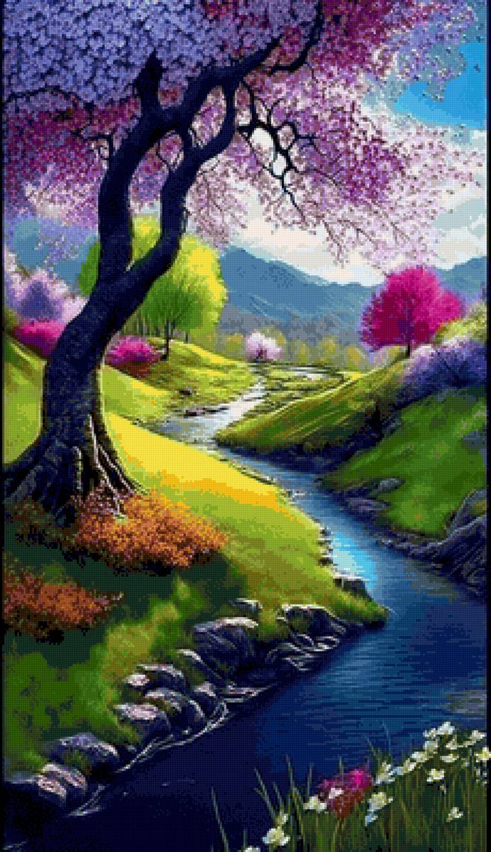 волшебная страна - горы туман весна волшебство - предпросмотр