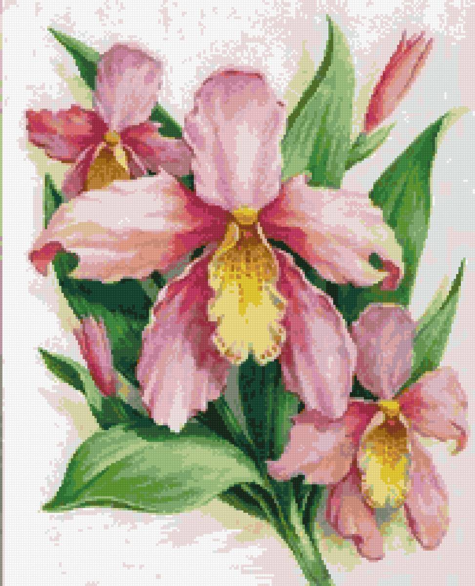 подушка орхидея - предпросмотр