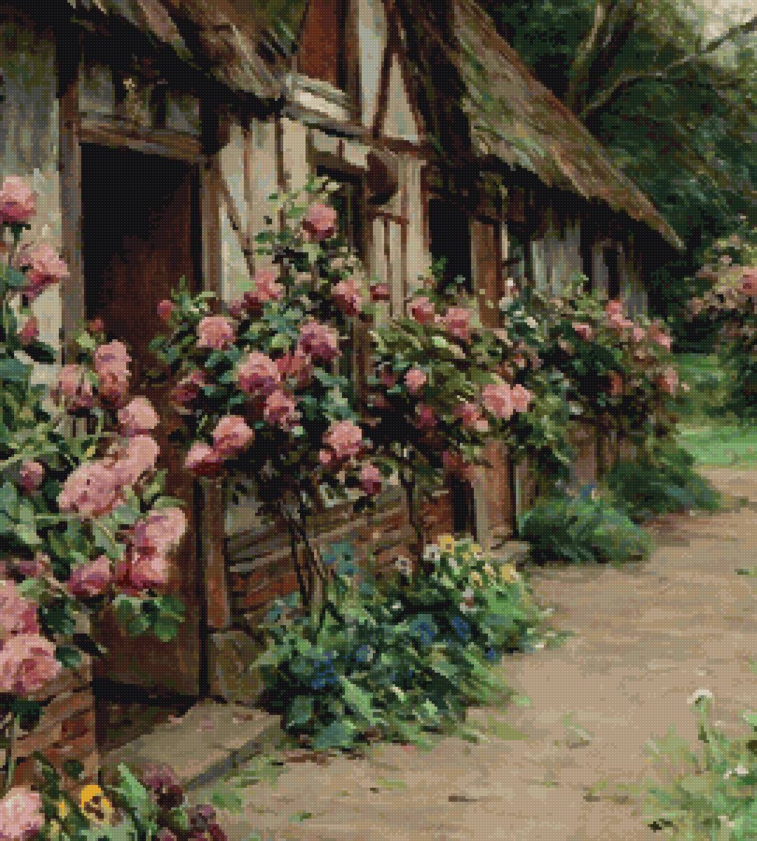 №2666093 - дом, цветы, украшение, розы - предпросмотр