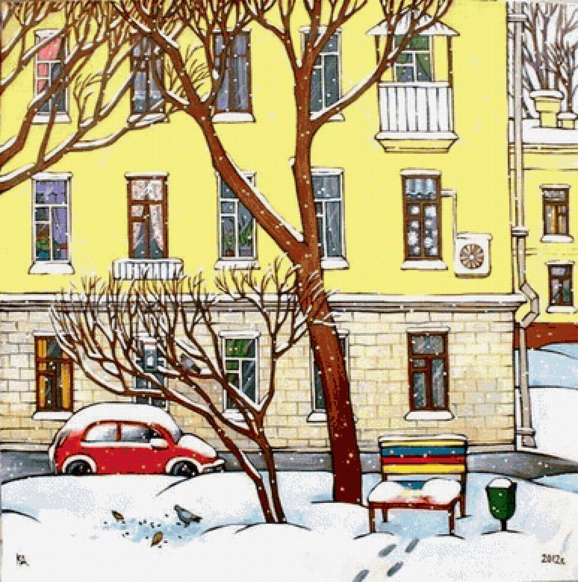 №2666603 - окна, двор, зима, город - предпросмотр