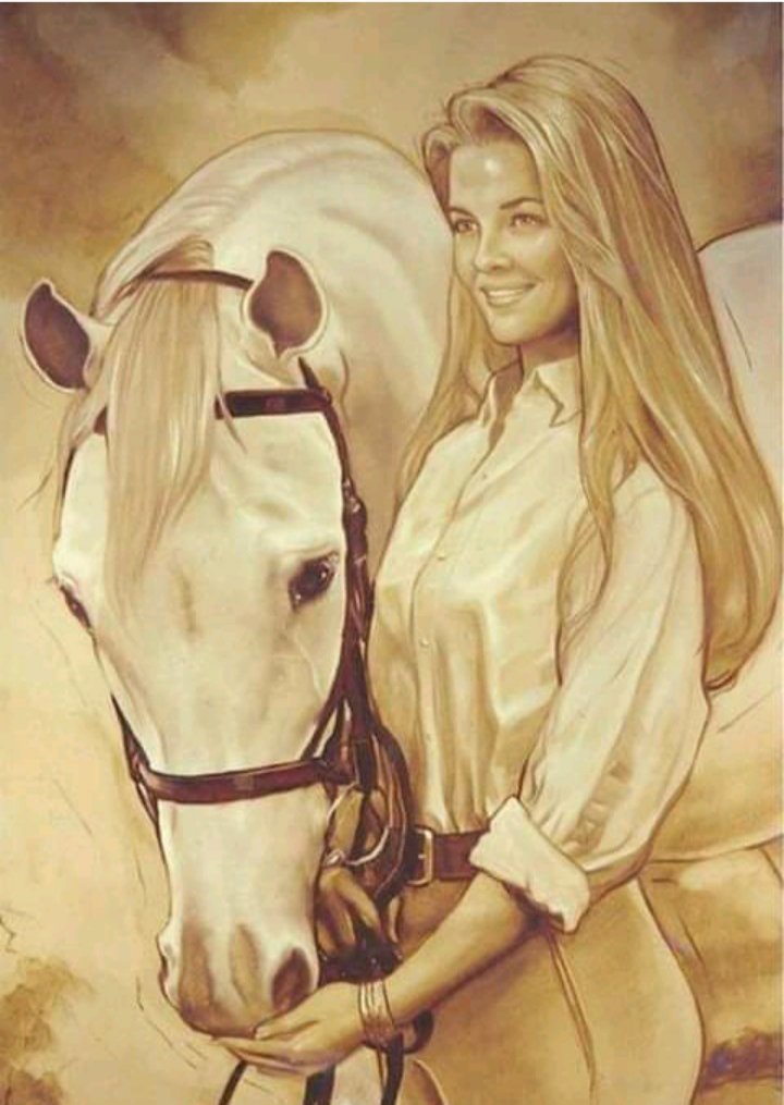 №2666830 - лошадь, монохром, девушка - оригинал