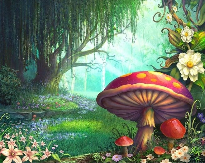 Фэнтези. - пнк, грибы, фэнтези - оригинал
