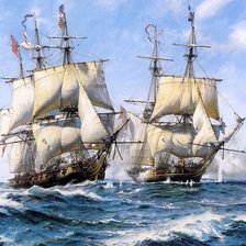 Схема вышивки «фрегаты 2»