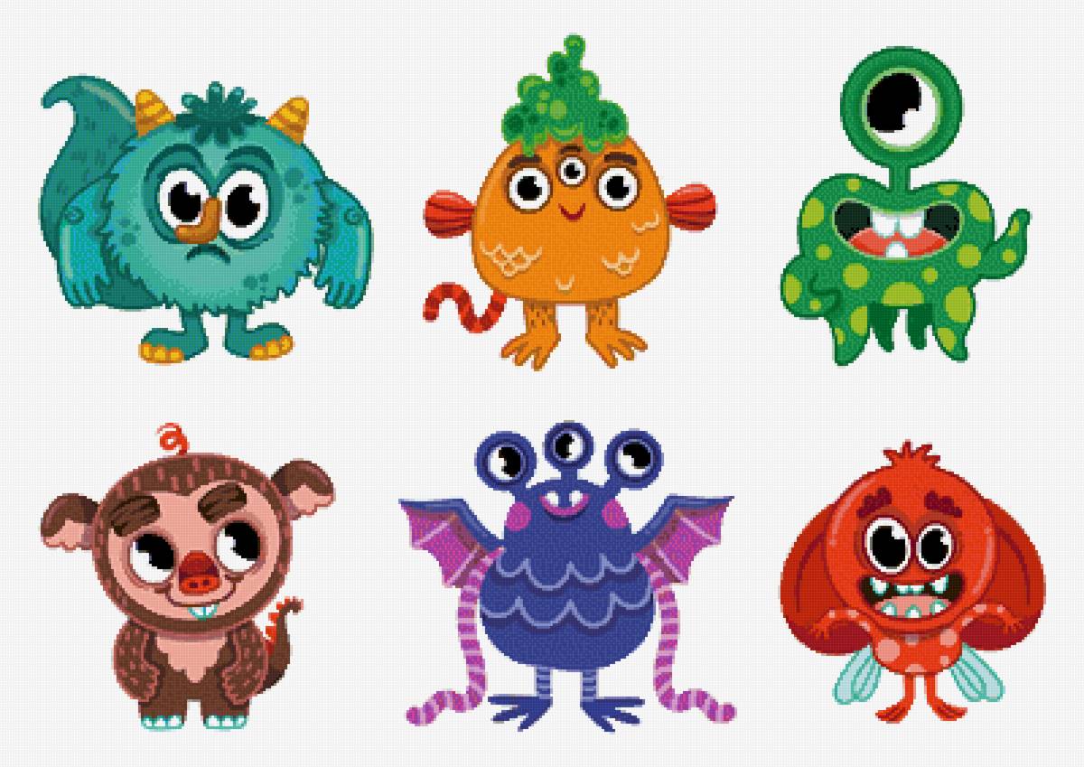 Монстрики - монстрики мультики страшилки - предпросмотр