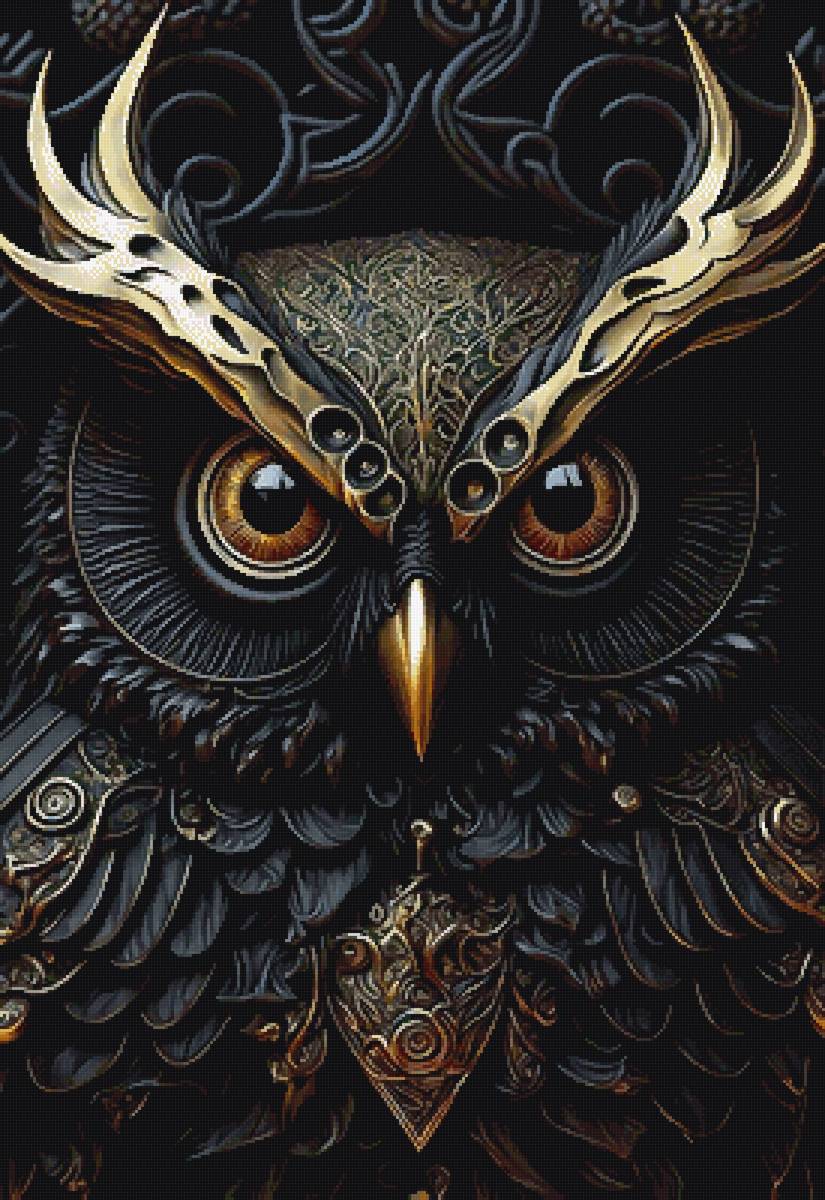 Сова. - птицы, сова, пнк - предпросмотр