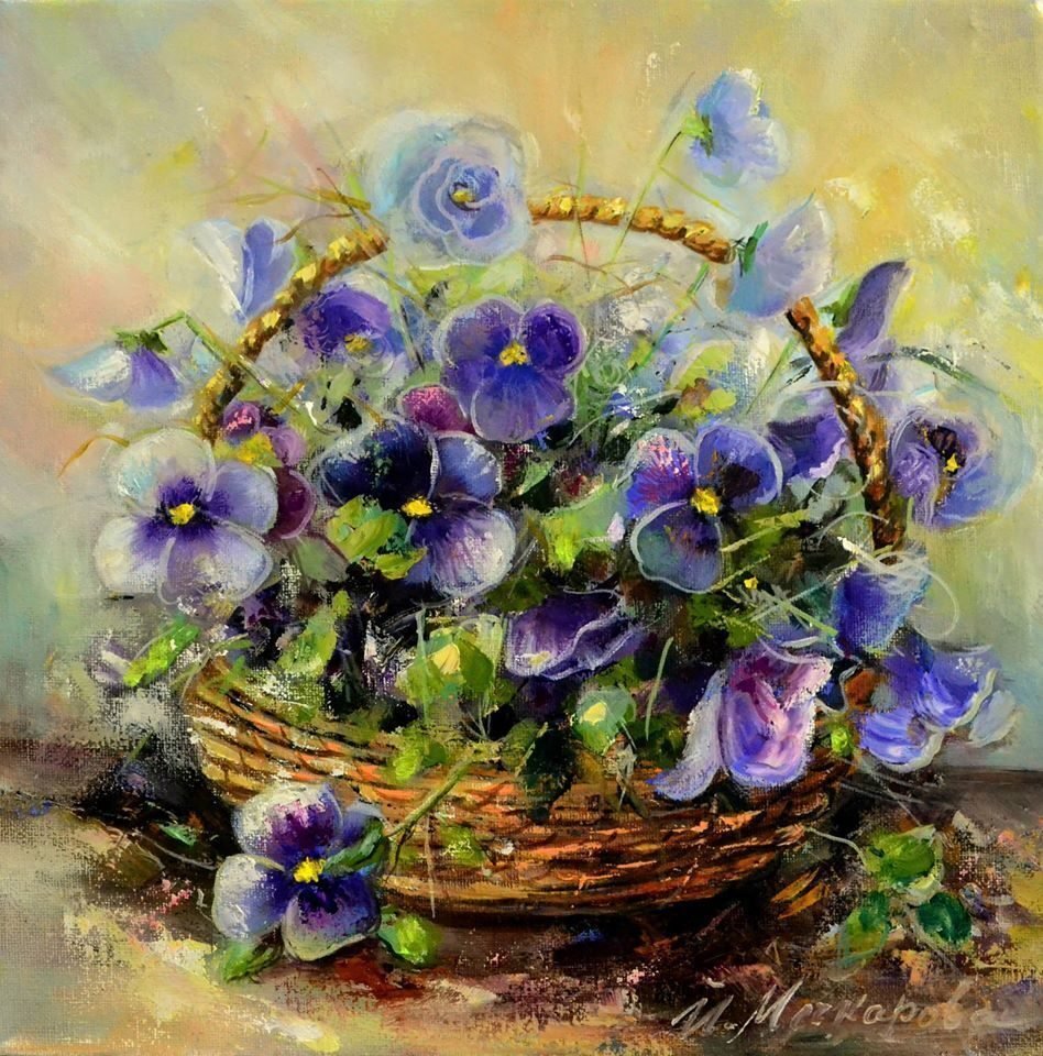 Фиалки - цветы, весна - оригинал