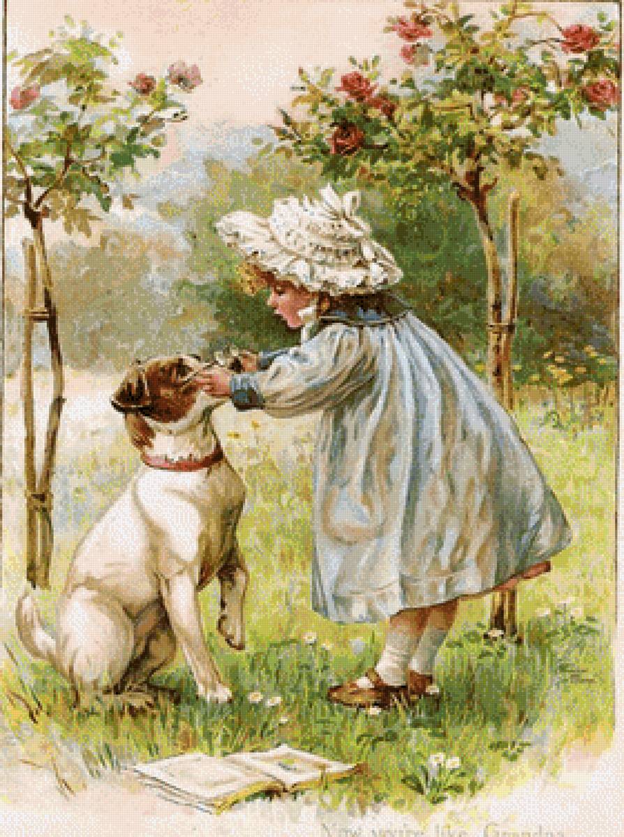 NIÑA CON PERRITO DMC - предпросмотр