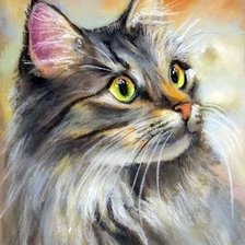 Схема вышивки «котик»