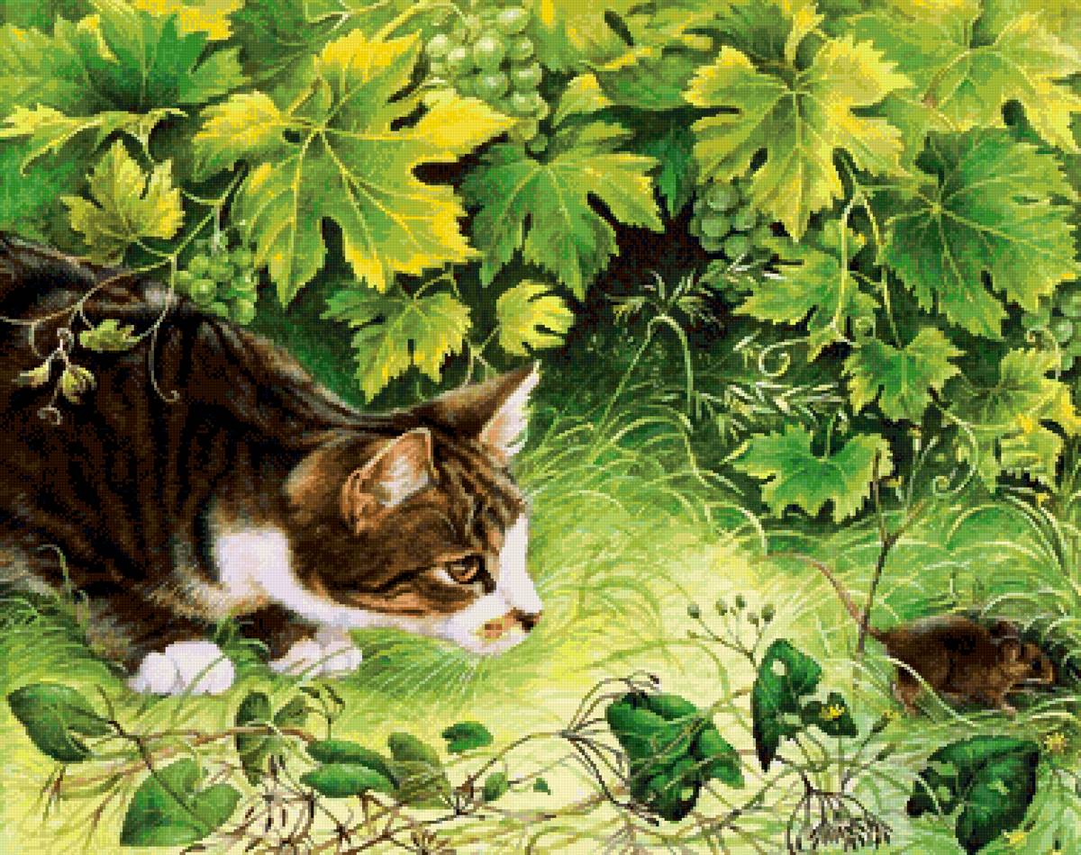 №2670122 - мышка, природа, охота, кошка - предпросмотр