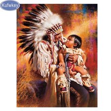 Схема вышивки «Семья индейцев»