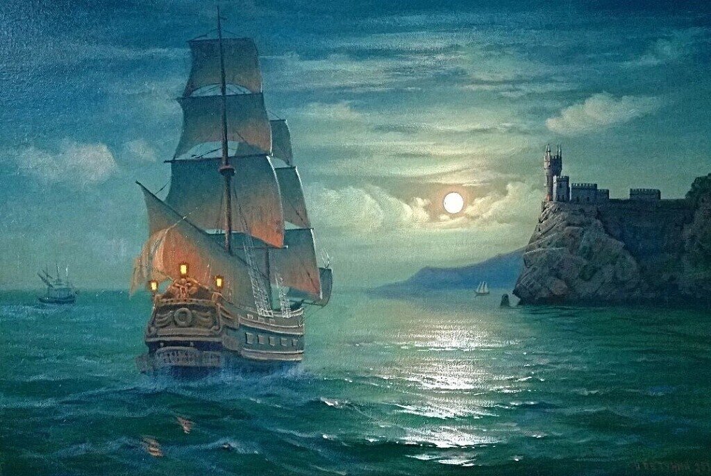 №2670998 - корабль, крепость, море - оригинал