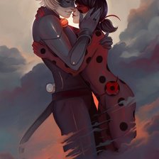 Схема вышивки «леди баг и сyперкот»