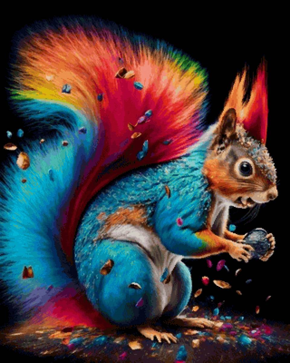 Яркая белочка - предпросмотр