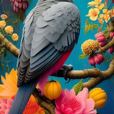 Схема вышивки «Попугай»