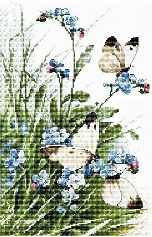 Незабудки - бабочки, незабудки - оригинал