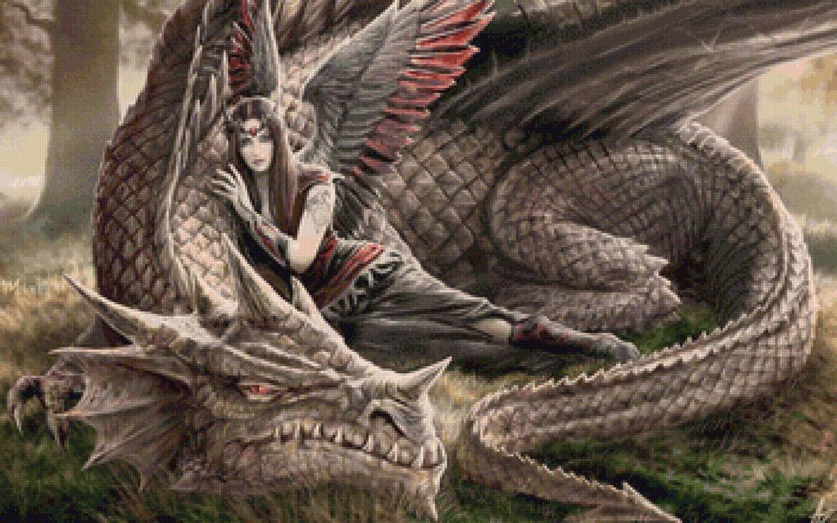 Девушка и дракон - предпросмотр