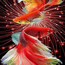 Схема вышивки «рыбки»