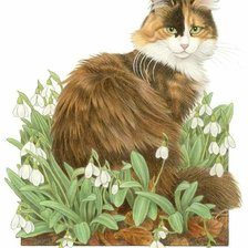 Схема вышивки «Кошка»