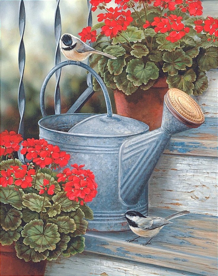 Герань на крыльце - оригинал