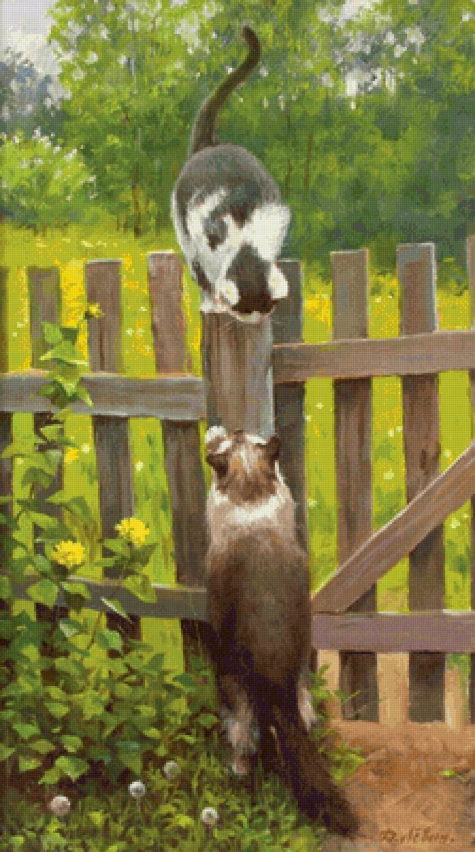 Котики. Дмитрий Левин - русские художники - предпросмотр