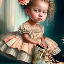 Схема вышивки «child with boot»