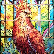 Витраж птица