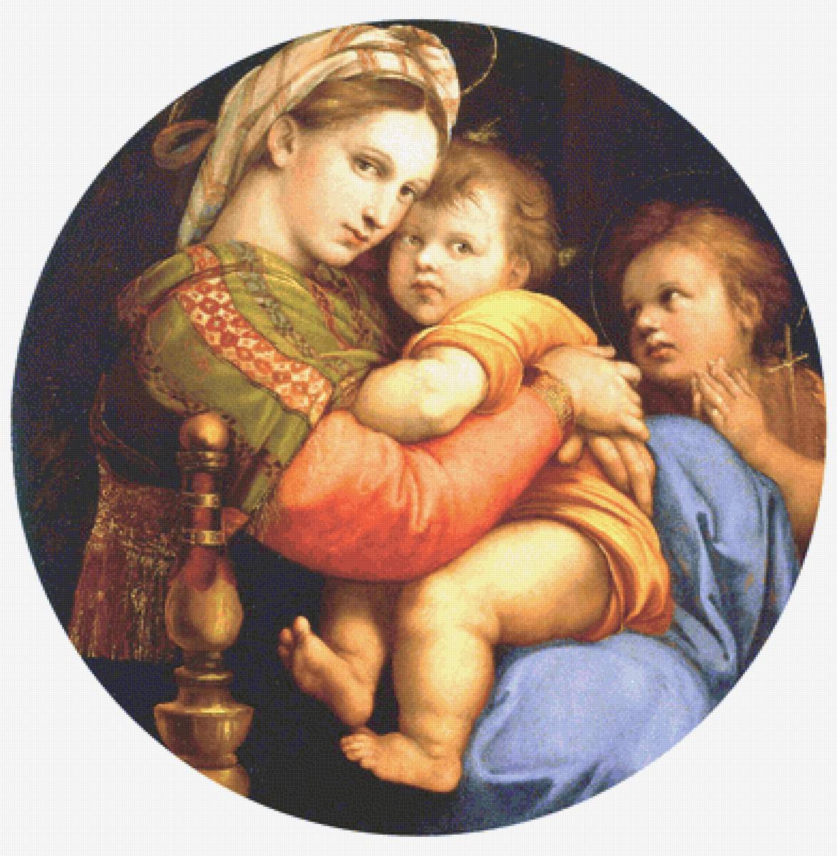 Madonna Tondo Raphael - madonna tondo raphael painting - предпросмотр