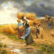 Оригинал схемы вышивки «Georges Laugee Women in the Fields» (№2676484)