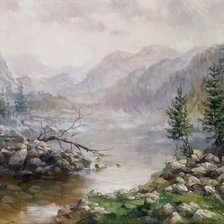 Схема вышивки «горы»