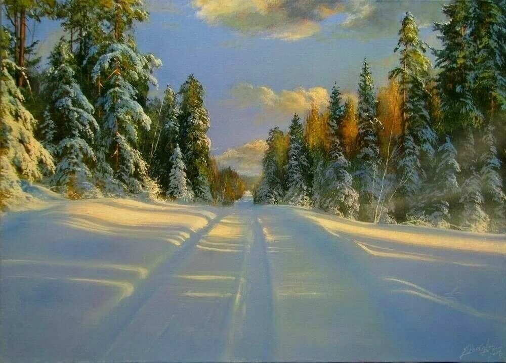 морозный день - лес, зима - оригинал