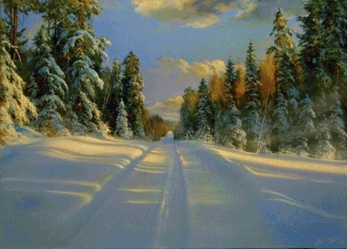 морозный день - лес, зима - предпросмотр