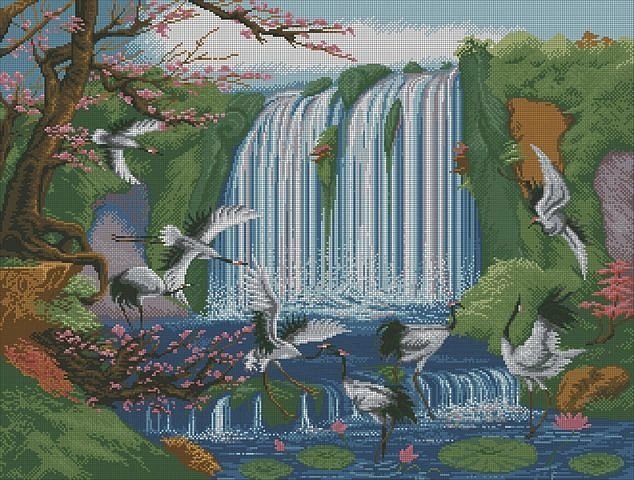 Журавли - пейзаж, природа, журавли - оригинал