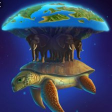 Земля стоящая на слонах и черепахе