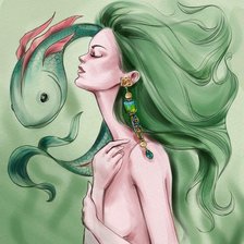 Схема вышивки «рыбы»