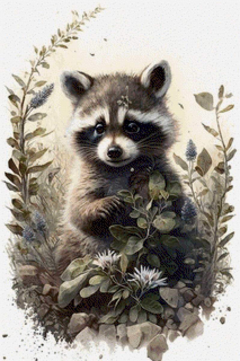 Енотик - енот, дикий зверь - предпросмотр