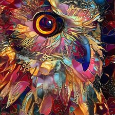 Оригинал схемы вышивки «Colourful owl» (№2678274)