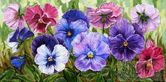 Анютины глазки - цветы, анютины глазки - оригинал