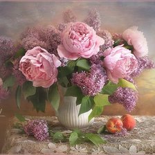 Схема вышивки «пионы»