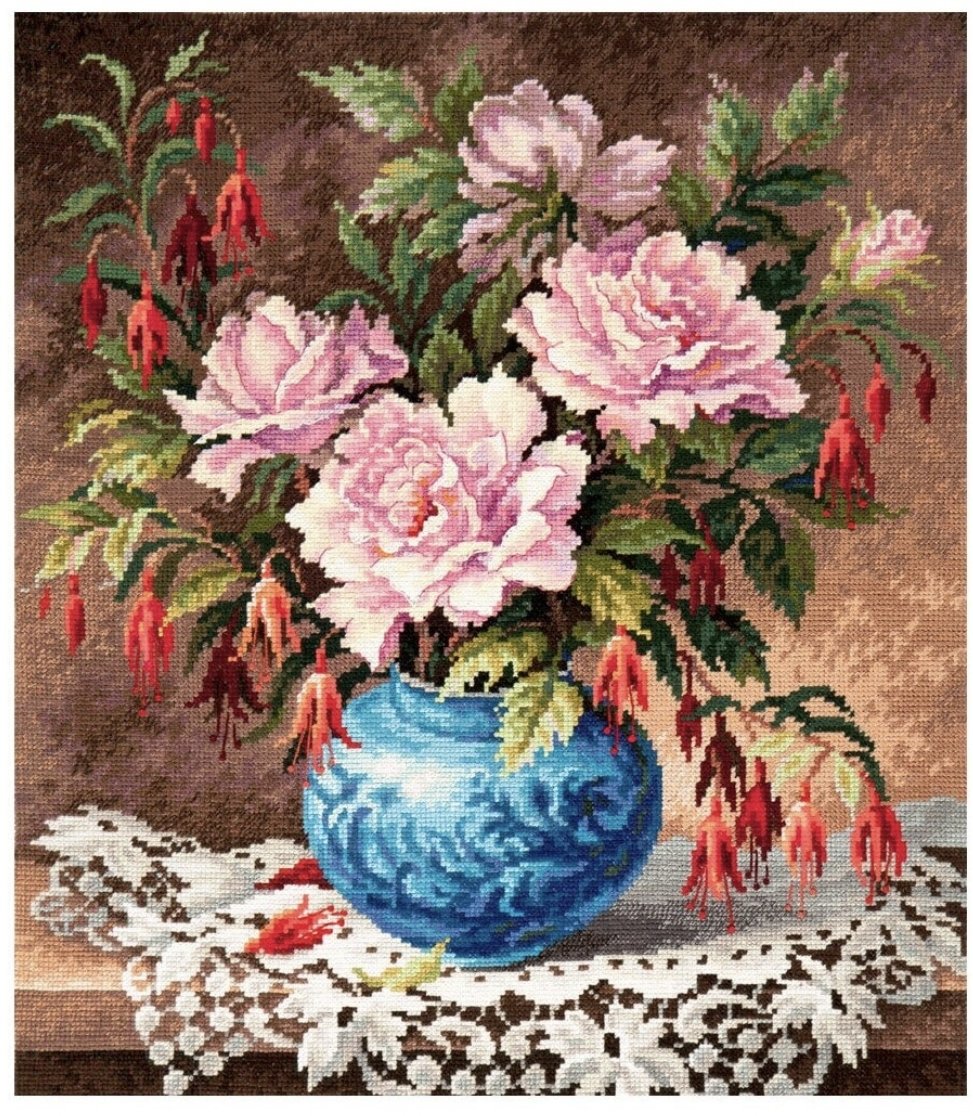 Розы и фуксии - оригинал