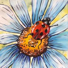 Схема вышивки «божья коровка»