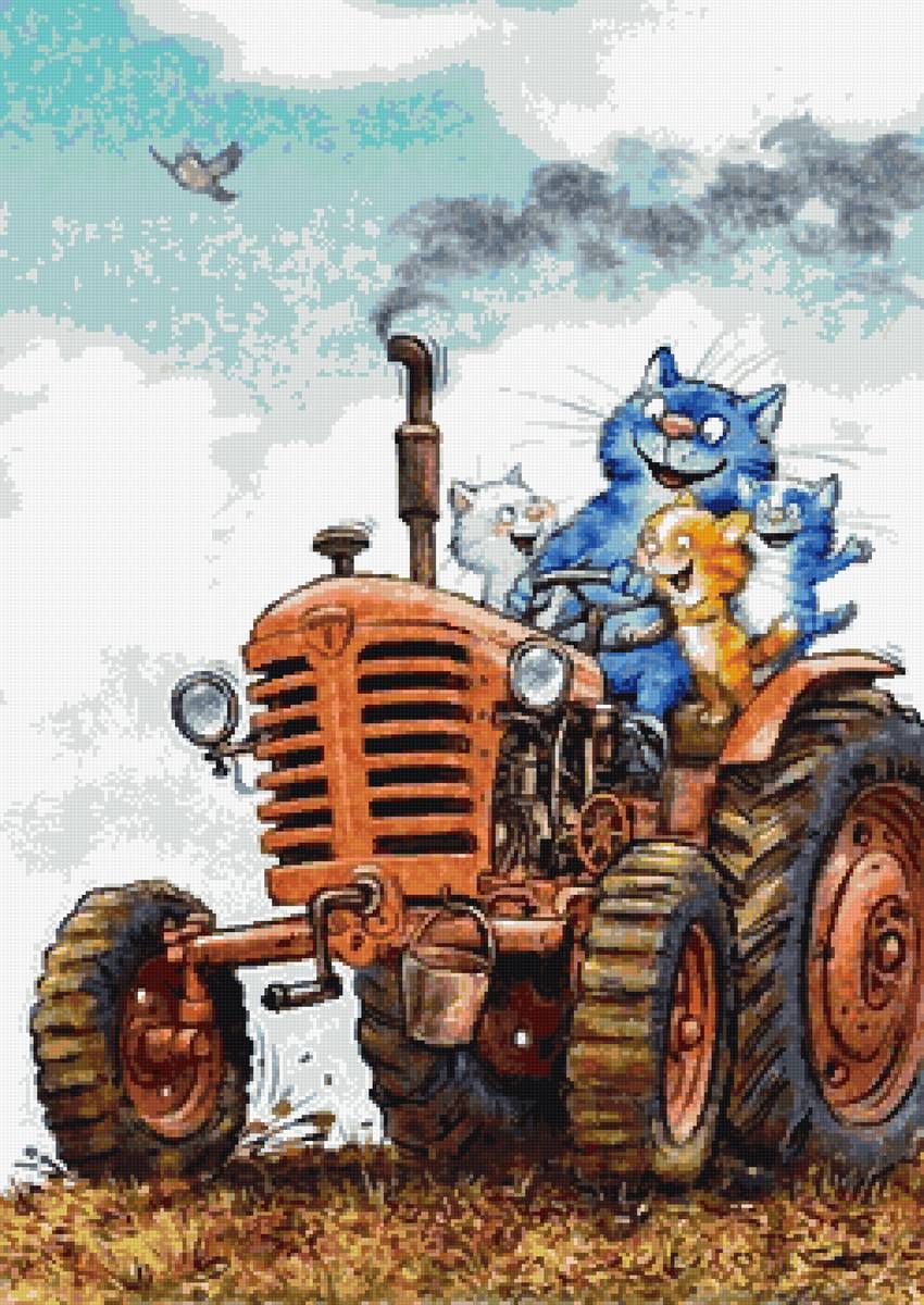 синие коты весело - предпросмотр