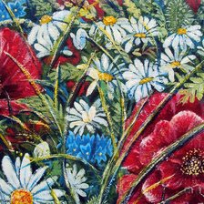 Схема вышивки «маки и ромашки»