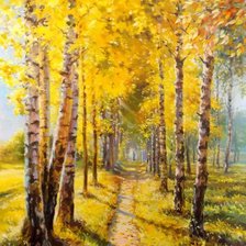 Золотая осень. Березы