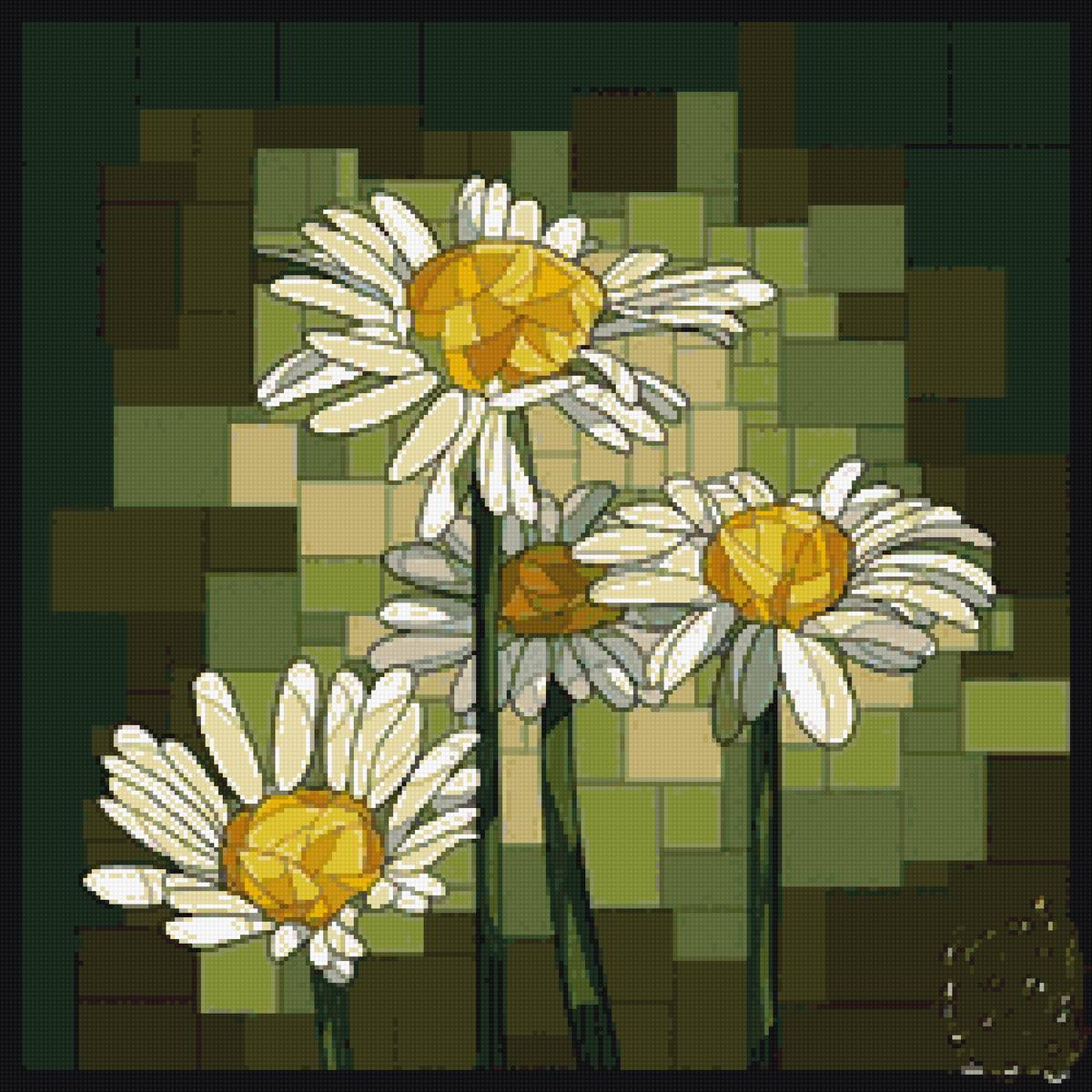 подушка ромашки - предпросмотр