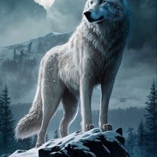 Схема вышивки «Волк»