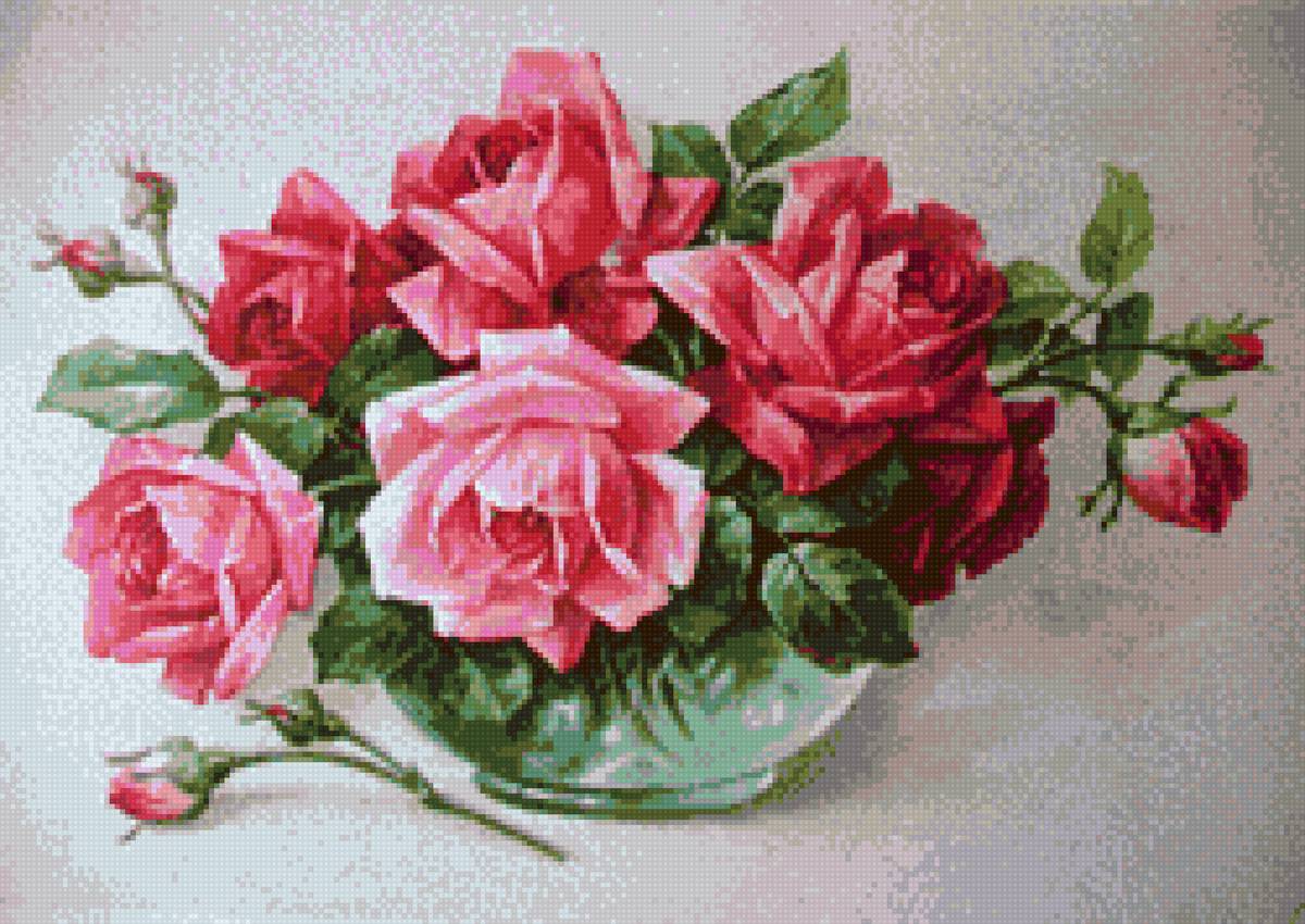 Cvece, ruze, vaza - предпросмотр