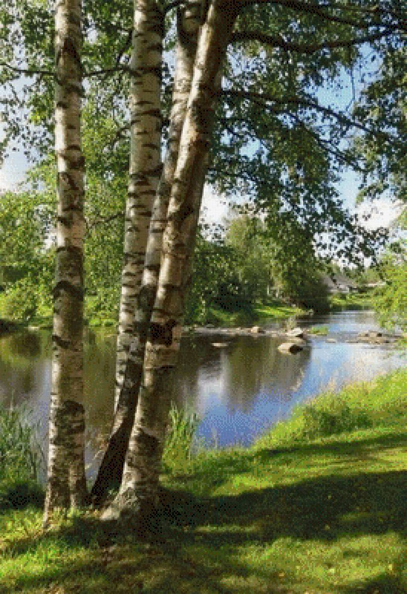 Лес - лес, озеро. - предпросмотр